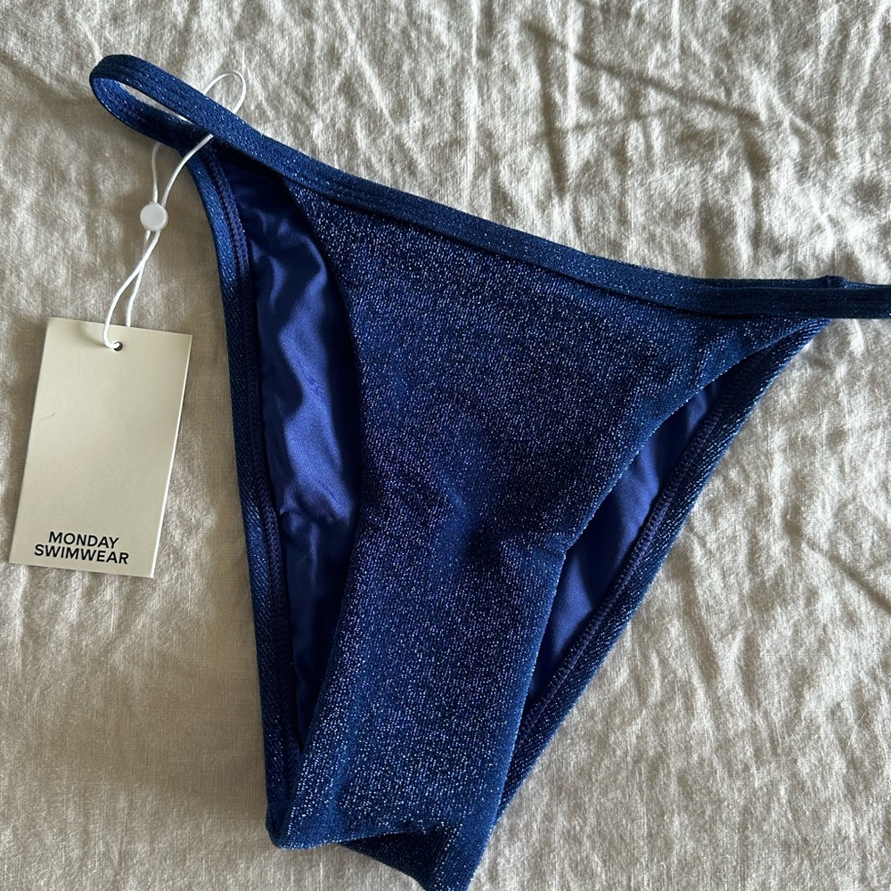 Glitter Dark Blue Bikini Bottom (never worn)